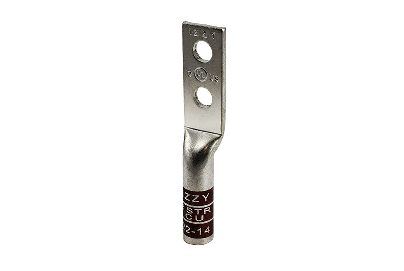 22-14 No Window Lug Izzy Lug long barrel copper compression lug with 2 1/4" holes
